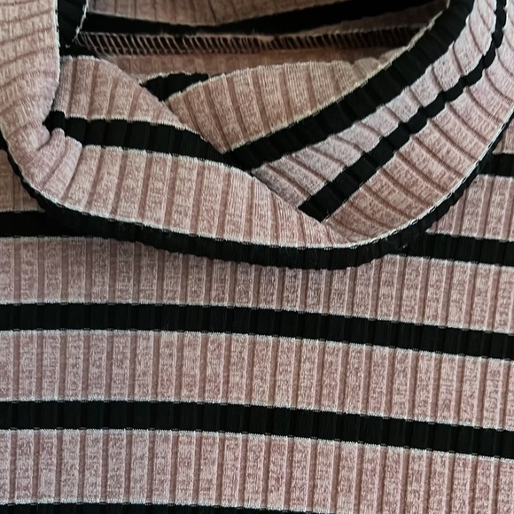 Charter Club rose with black striped long sleeved top. Size XXL - Picture 2 of 6
